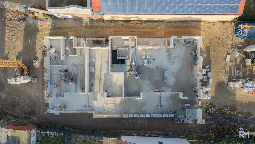 Drohnenaufnahme der Baustelle Zwischenbrücken in Wildeshausen am 27. Februar 2026 — Aufnahme 5