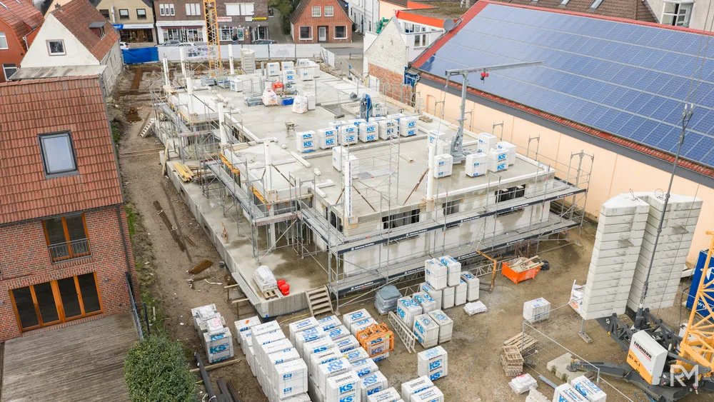 Drohnenaufnahme der Baustelle Zwischenbrücken in Wildeshausen am 31. März 2026 — Aufnahme 1