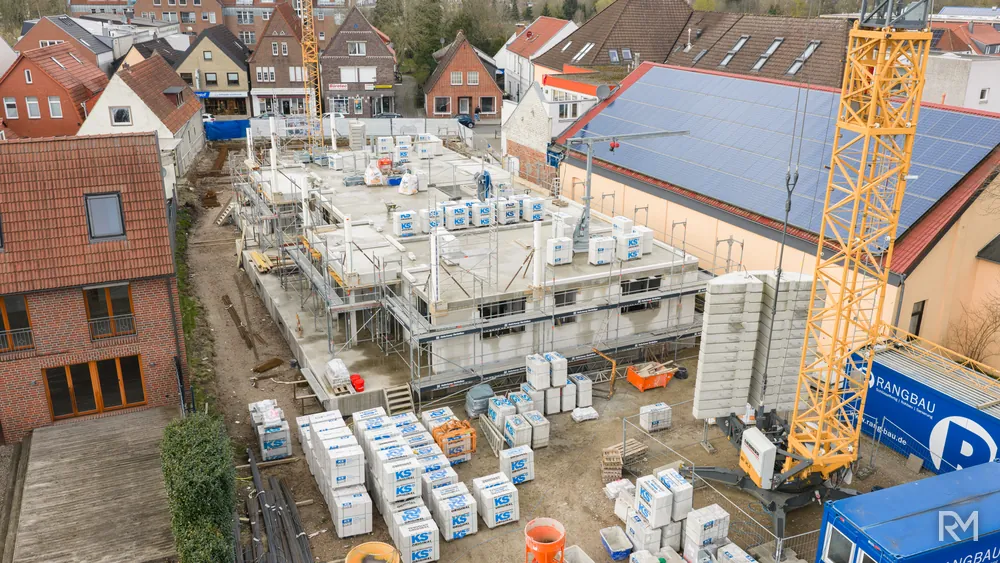 Drohnenaufnahme der Baustelle Zwischenbrücken in Wildeshausen am 31. März 2026 — Aufnahme 2