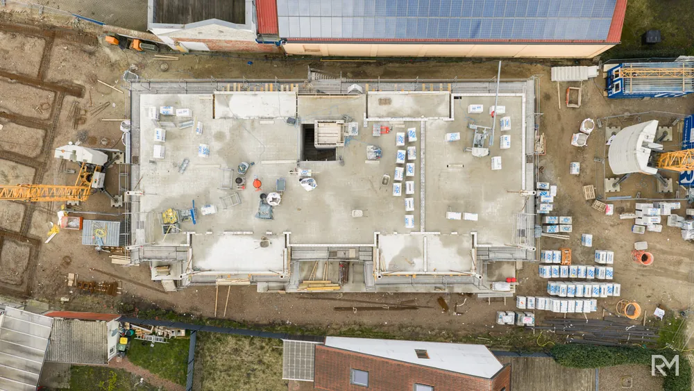 Drohnenaufnahme der Baustelle Zwischenbrücken in Wildeshausen am 31. März 2026 — Aufnahme 4