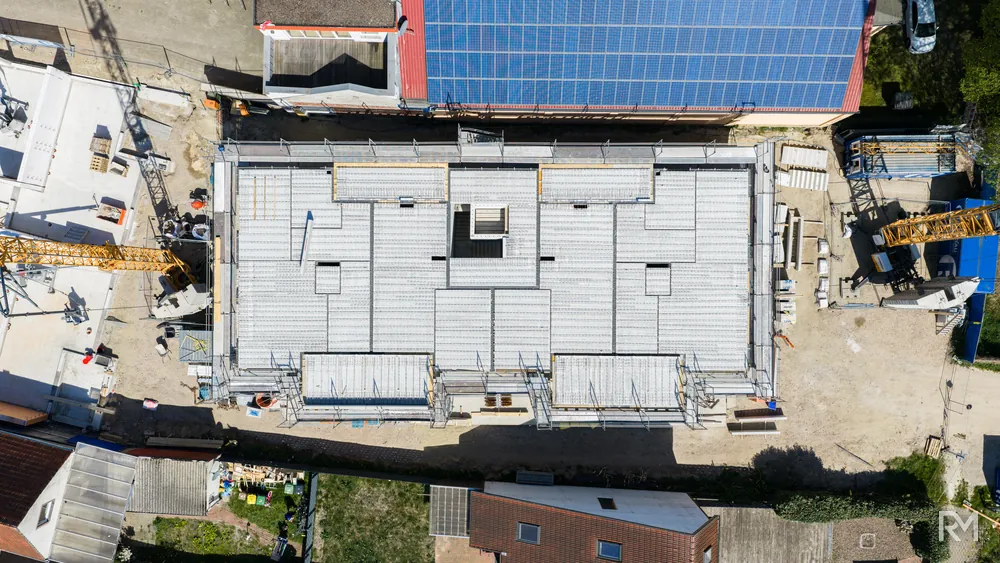 Drohnenaufnahme der Baustelle Zwischenbrücken in Wildeshausen am 2. Mai 2026 — Aufnahme 4