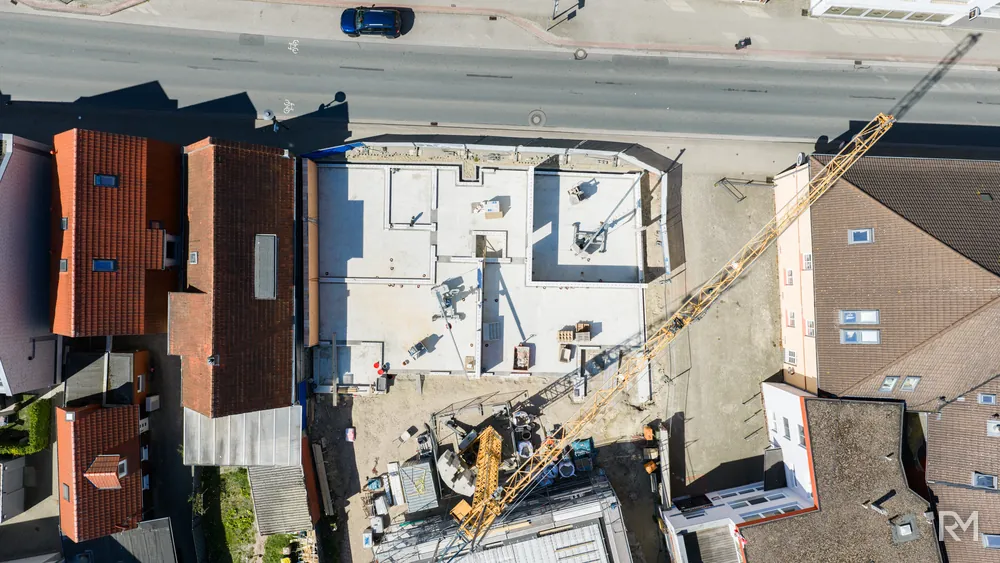 Drohnenaufnahme der Baustelle Zwischenbrücken in Wildeshausen am 2. Mai 2026 — Aufnahme 5