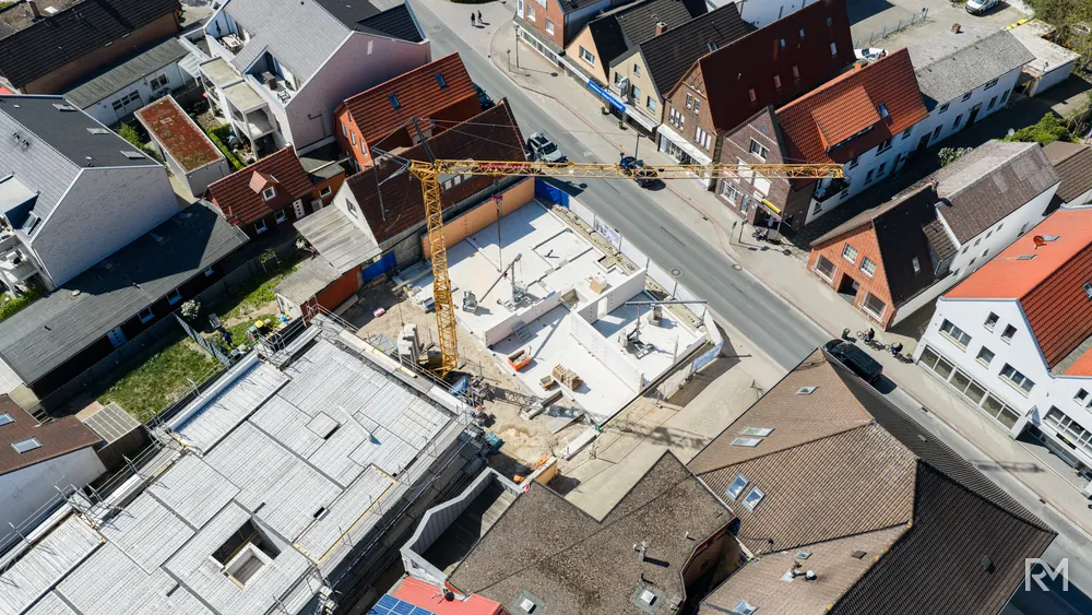 Drohnenaufnahme der Baustelle Zwischenbrücken in Wildeshausen am 2. Mai 2026 — Aufnahme 8