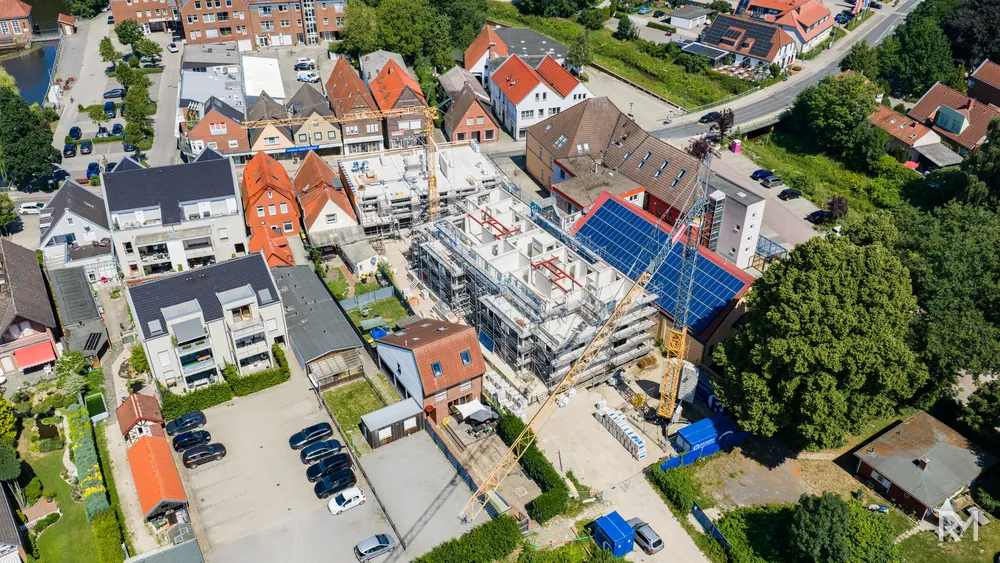 Drohnenaufnahme der Baustelle Zwischenbrücken in Wildeshausen am 11. Juli 2026 — Aufnahme 13