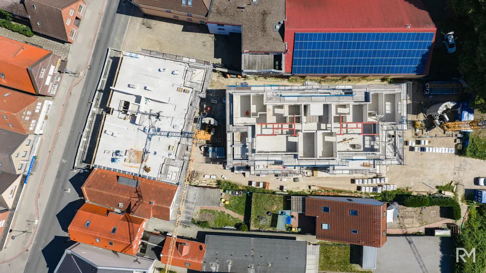 Drohnenaufnahme der Baustelle Zwischenbrücken in Wildeshausen am 11. Juli 2026 — Aufnahme 4