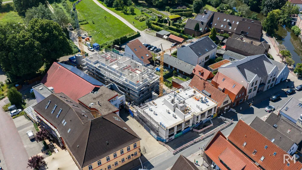 Drohnenaufnahme der Baustelle Zwischenbrücken in Wildeshausen am 11. Juli 2026 — Aufnahme 6